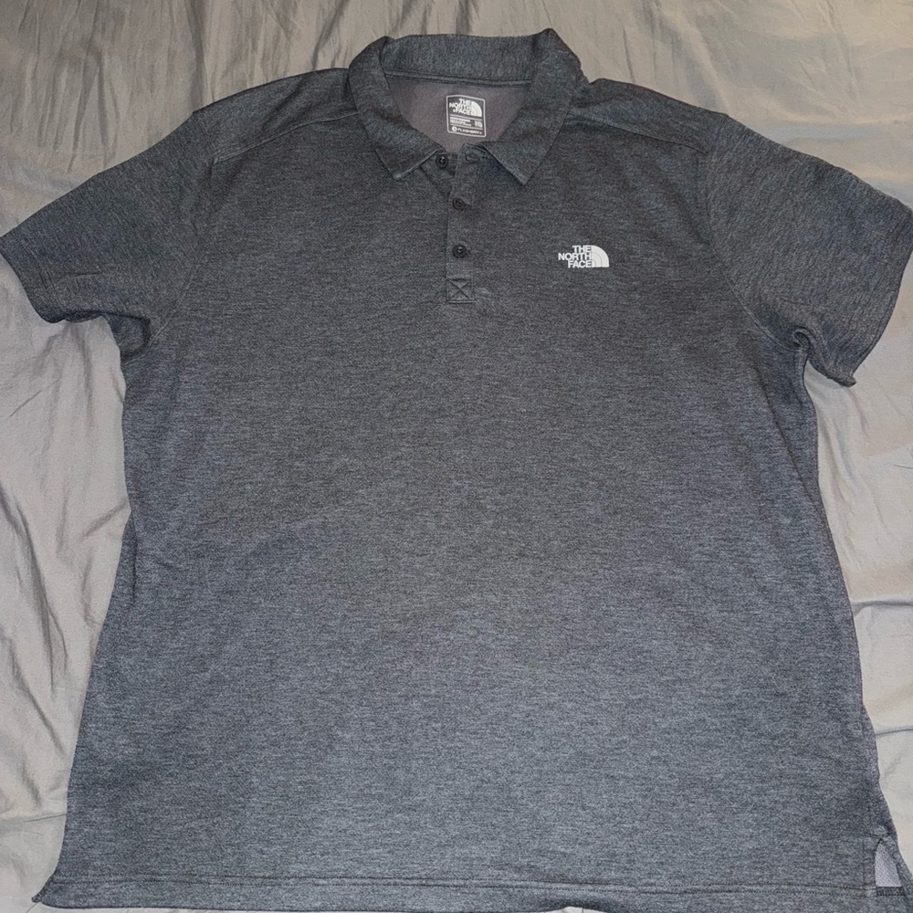 The North Face Gray Polo Shirt Classic Design
